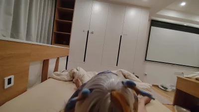 【完整见简介】明日方舟黍cos口爆吞精