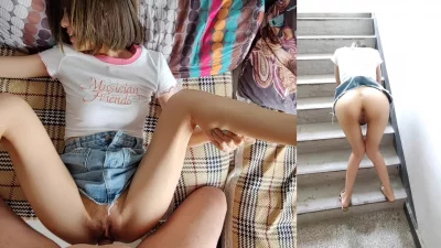 你老公不会看监控吧”绿帽人妻家中偷情，楼梯间后入